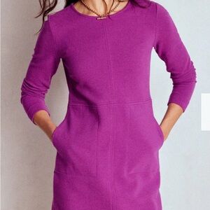 Boden Vibrant Purple Long Sleeve Dress
